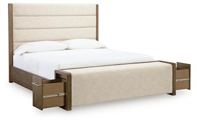 Benchcraft Marxmore Queen Upholstered Storage Bed - B863B2