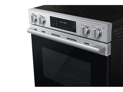 Samsung 6.3 Cu. Ft. Electric Slide-In Range True Convection with Air Fry Max | Air Sous Vide - NSE80H63XRAC