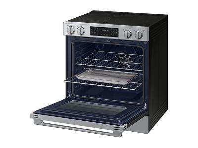 Samsung 6.3 Cu. Ft. Electric Slide-In Range True Convection with Air Fry Max | Air Sous Vide - NSE80H63XRAC