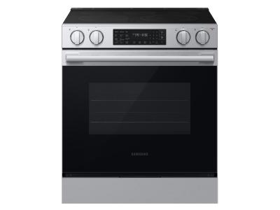 Samsung 6.3 Cu. Ft. Electric Slide-In Range True Convection with Air Fry Max | Air Sous Vide - NSE80H63XRAC