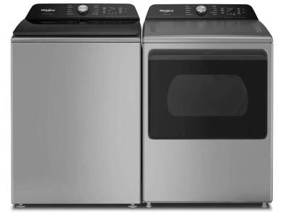 27" Whirlpool Top Load Washer & Smart Electric Dryer - WTW8507TR-YWED8509TR