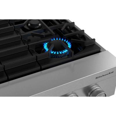 30" KitchenAid 4-Burner Gas Commercial-Style Rangetop - KCGK930TSS