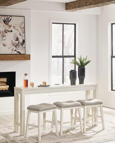 Signature Design by Ashley Robbinsdale Counter Height Dining Table and 3 Barstools Set - D642-113