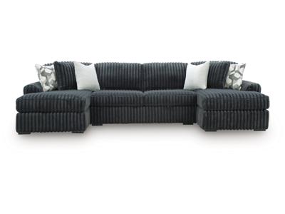 Signature Design by Ashley Midnight-Madness 3-Piece Double Chaise Sectional - 98105S7