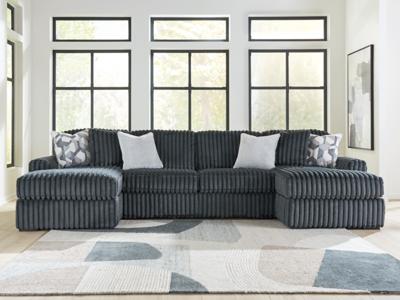 Signature Design by Ashley Midnight-Madness 3-Piece Double Chaise Sectional - 98105S7