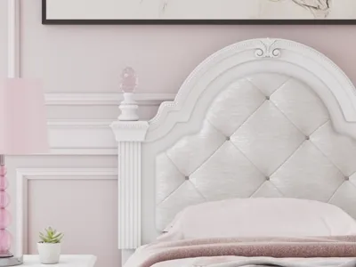 Signature Design by Ashley Kozlani Twin Upholstered Panel Headboard - PCB1819-153