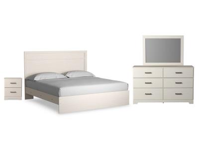 Signature Design by Ashley Stelsie King Panel Bed with Dresser, Mirror and Nightstand - B2588B8