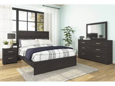 Signature Design by Ashley Belachime Queen Panel Bed, Dresser, Mirror, and Nightstand - B2589B7