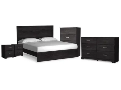 Signature Design by Ashley Belachime King Panel Bed, Dresser, Chest and 2 Nightstands - B2589B14