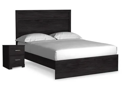 Signature Design by Ashley Belachime Queen Panel Bed and Nightstand - B2589B15