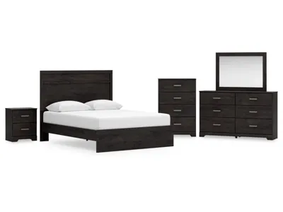Signature Design by Ashley Belachime Queen Panel Bed, Dresser, Mirror, Chest and Nightstand - B2589B16