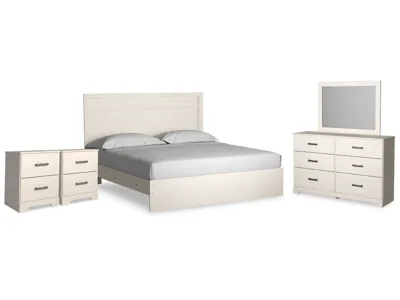 Signature Design by Ashley Stelsie King Panel Bed, Dresser, Mirror and Nightstand - B2588B17