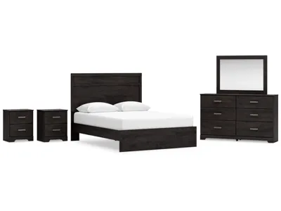 Signature Design by Ashley Belachime Queen Panel Bed, Dresser, Mirror and 2 Nightstands - B2589B17