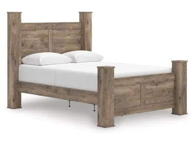 Signature Design by Ashley Rusticott Queen Poster Bed, Dresser and Nightstand - PCB2260B8