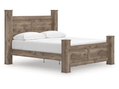 Signature Design by Ashley Rusticott King Poster Bed, Dresser and Nightstand - PCB2260B9