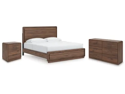 Signature Design by Ashley Fortlorn King Panel Bed, Dresser and Nightstand - PCB386B8