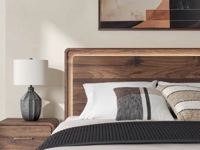 Signature Design by Ashley Fortlorn King Panel Bed, Dresser and Nightstand - PCB386B8