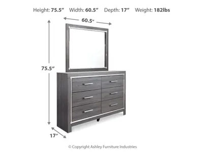 Signature Design by Ashley Lodanna Full Storage Bed, Dresser, Mirror, Chest and Nightstand - B214B59