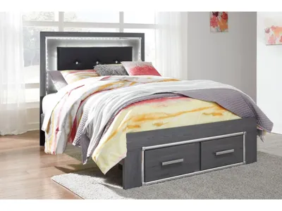 Signature Design by Ashley Lodanna Full Storage Bed, Dresser, Mirror, Chest and Nightstand - B214B59