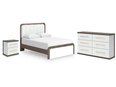 Signature Design by Ashley Kendanport Queen Upholstered Bed, Dresser and Nightstand - PCB1108B9