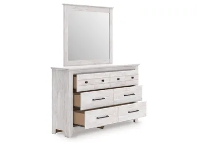Signature Design by Ashley Makidern Queen Panel Bed with Storage, Dresser and Mirror - PCB1171B6