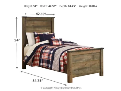 Signature Design by Ashley Trinell Twin Panel Bed, Dresser and Mirror - B446B77