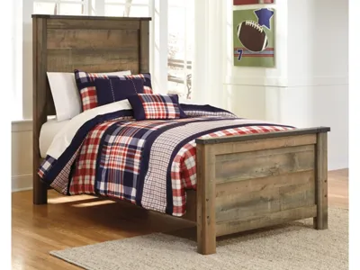 Signature Design by Ashley Trinell Twin Panel Bed, Dresser and Mirror - B446B77