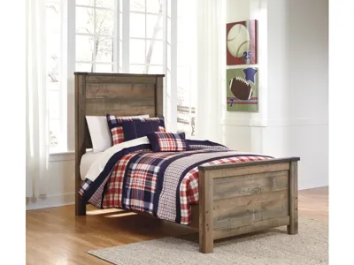 Signature Design by Ashley Trinell Twin Panel Bed, Dresser and Mirror - B446B77