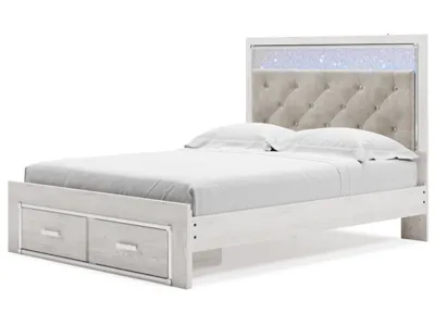 Signature Design by Ashley Altyra Queen Upholstered Panel Storage Bed, Dresser and Mirror - B2640B26