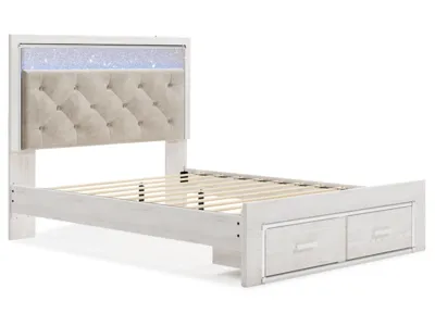 Signature Design by Ashley Altyra Queen Upholstered Panel Storage Bed, Dresser and Mirror - B2640B26