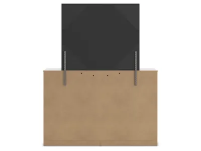 Signature Design by Ashley Altyra Queen Upholstered Panel Bed, Dresser and Mirror - B2640B15