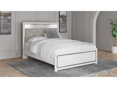 Signature Design by Ashley Altyra Queen Upholstered Panel Bed, Dresser and Mirror - B2640B15