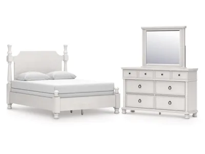 Signature Design by Ashley Rowlenstown Queen Poster Bed, Dresser and Mirror - PCB823B3