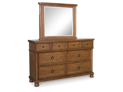 Signature Design by Ashley Rowlenstown Queen Poster Bed, Dresser and Mirror - PCB824B3