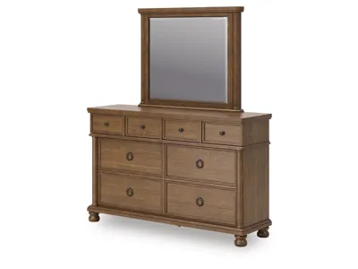 Signature Design by Ashley Rowlenstown Queen Poster Bed, Dresser and Mirror - PCB824B3