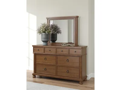 Signature Design by Ashley Rowlenstown Queen Poster Bed, Dresser and Mirror - PCB824B3