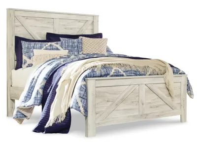 Signature Design by Ashley Bellaby Queen Crossbuck Panel Bed, Dresser and Mirror - B331B7