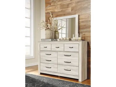 Signature Design by Ashley Bellaby Queen Crossbuck Panel Bed, Dresser and Mirror - B331B7
