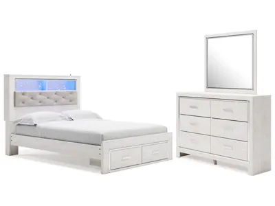 Signature Design by Ashley Altyra Queen Bookcase Storage Bed, Dresser and Mirror - B2640B27