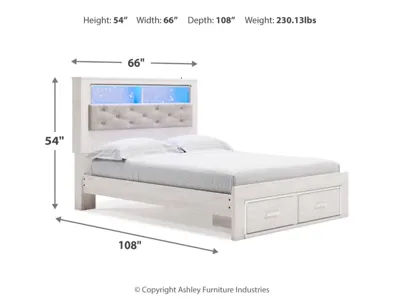 Signature Design by Ashley Altyra Queen Bookcase Storage Bed, Dresser and Mirror - B2640B27