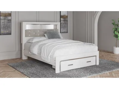 Signature Design by Ashley Altyra Queen Bookcase Storage Bed, Dresser and Mirror - B2640B27