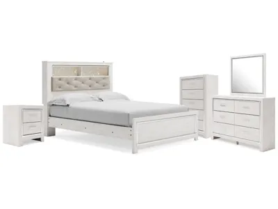 Signature Design by Ashley Altyra Queen Bookcase Bed, Dresser, Chest and Nightstand - B2640B77