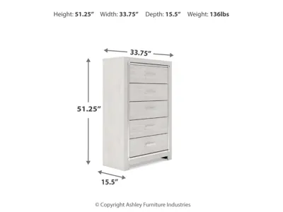 Signature Design by Ashley Altyra Queen Bookcase Bed, Dresser, Chest and Nightstand - B2640B77