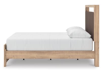 Signature Design by Ashley Kinlanni Queen Upholstered Panel Bed, Dresser and Mirror - PCB1360B13