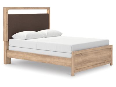 Signature Design by Ashley Kinlanni Queen Upholstered Panel Bed, Dresser and Mirror - PCB1360B7