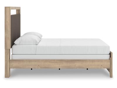 Signature Design by Ashley Kinlanni Queen Upholstered Panel Bed, Dresser and Mirror - PCB1360B7