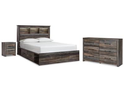 Signature Design by Ashley Drystan Queen Bookcase Bed with Storage, Dresser and Nightstand - B211B120