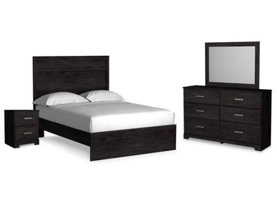 Signature Design by Ashley Belachime Full Panel Bed, Dresser, Mirror and Nightstand - B2589B18
