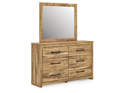 Signature Design by Ashley Maystonna Queen Crossbuck Panel Bed, Dresser, Mirror and Nightstand - PCB1580B8