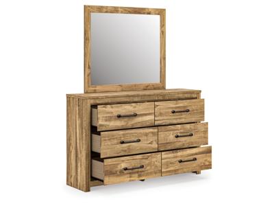Signature Design by Ashley Maystonna Queen Crossbuck Panel Bed, Dresser, Mirror and Nightstand - PCB1580B8